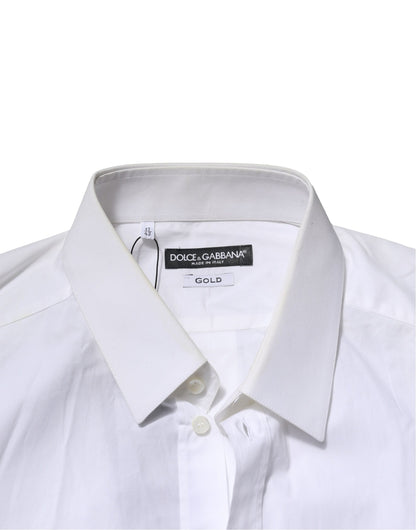 White GOLD Cotton Men Dress Formal Shirt