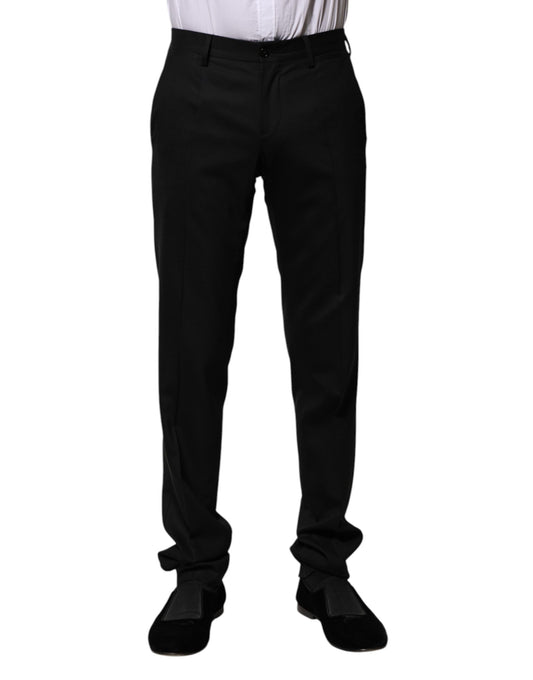 Black Wool Formal Dress Pants
