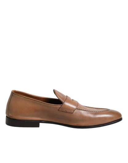 Brown Leather Loafer Dress Formal Shoes