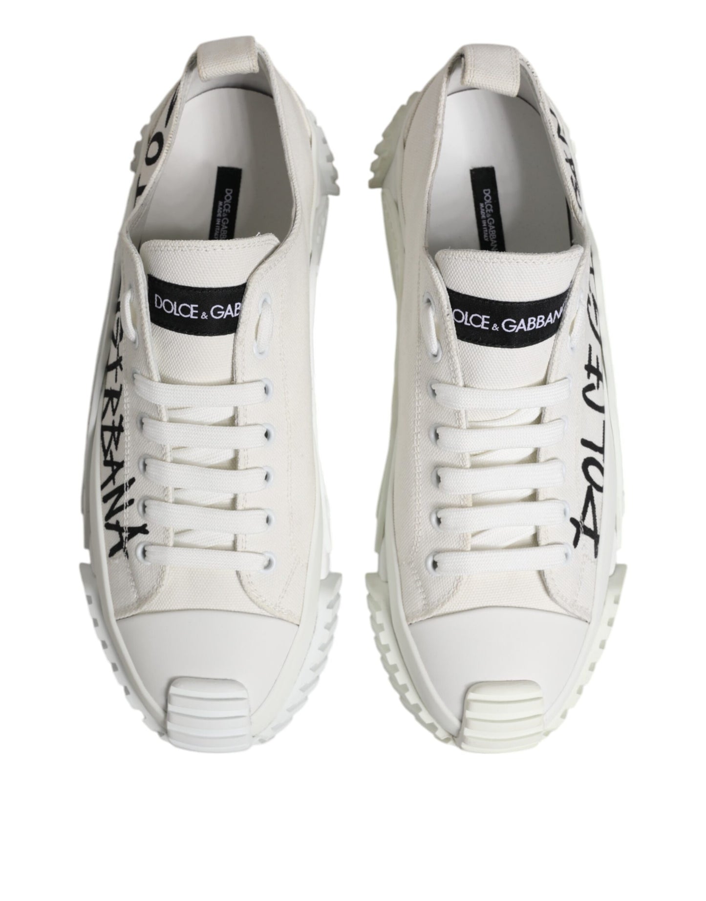 White Cotton NS1 Low Top Sneakers Shoes