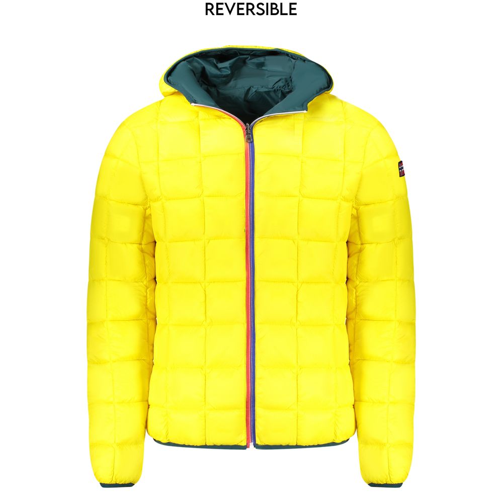 Green Polyamide Men Reversible Jacket