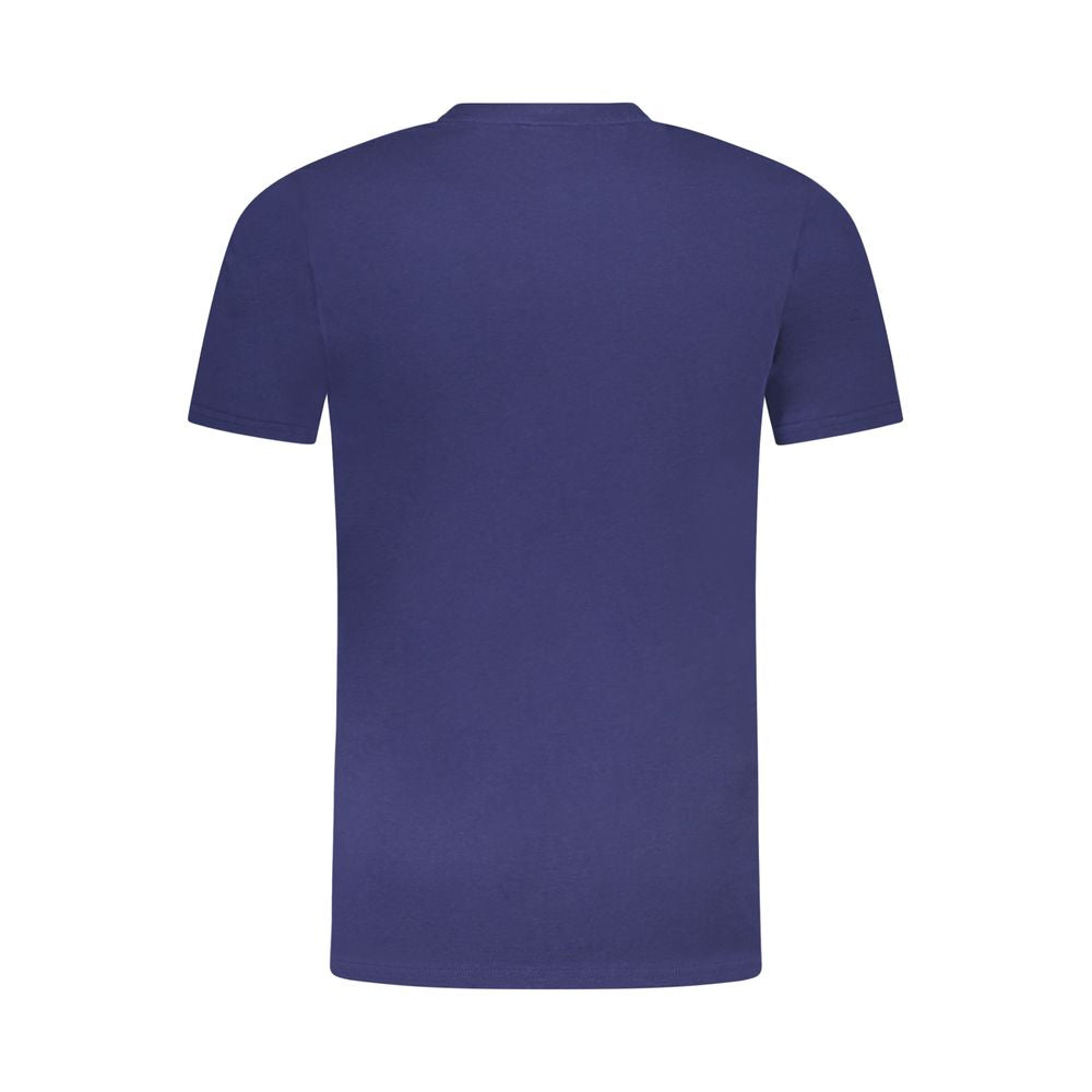Blue Cotton Men T-Shirt