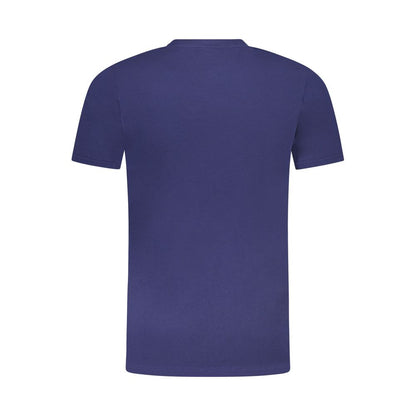 Blue Cotton Men T-Shirt