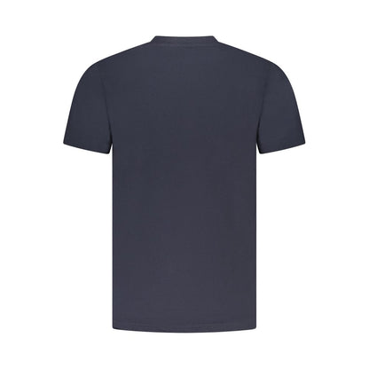 Blue Cotton Men T-Shirt
