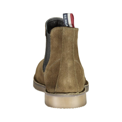 Green Leather Men Ankle Boot