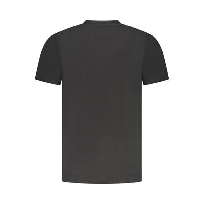 Black Cotton Men T-Shirt