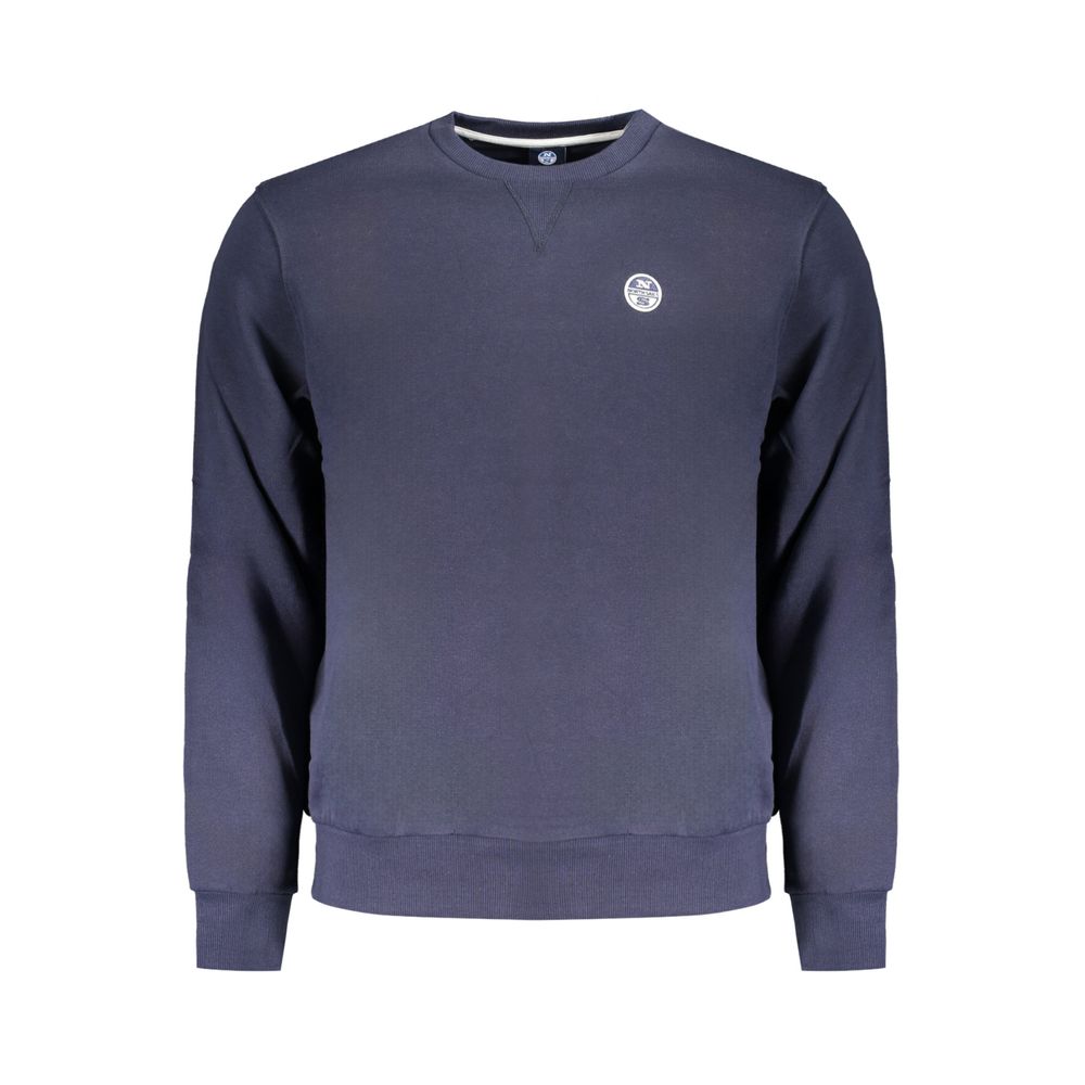 Blue Cotton Men Sweater