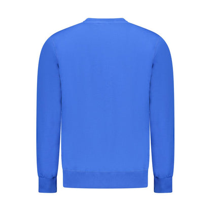 Blue Cotton Men Sweater