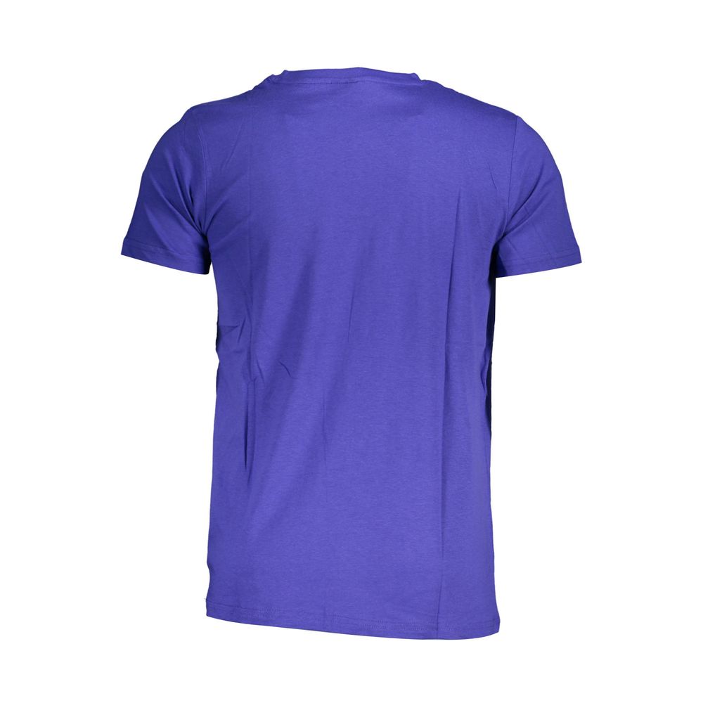 Blue Cotton Men T-Shirt