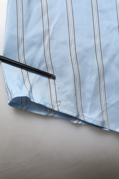 Blue Striped MARTINI Long Sleeves Dress Shirt