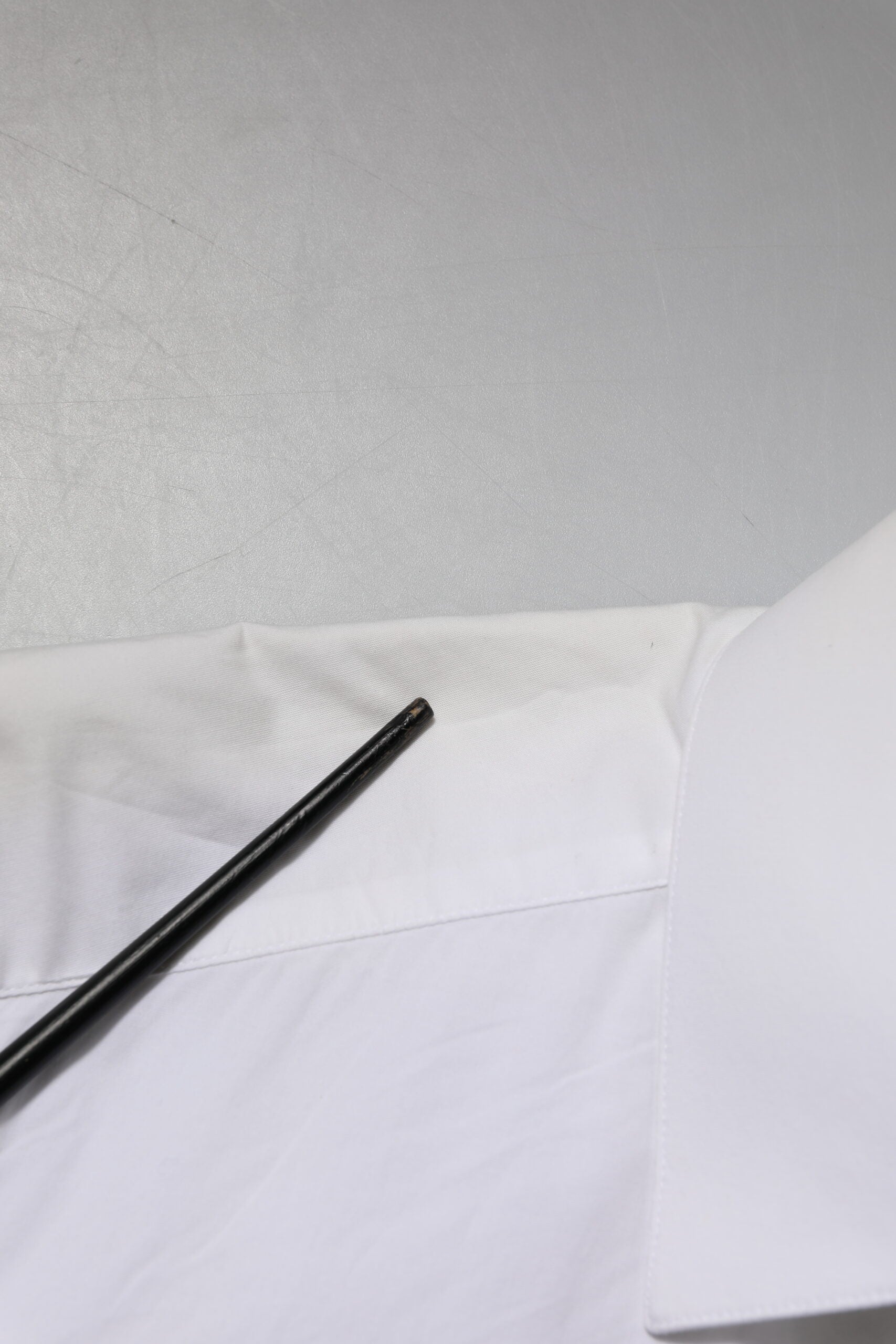 White Cotton GOLD Long Sleeves Dress Shirt