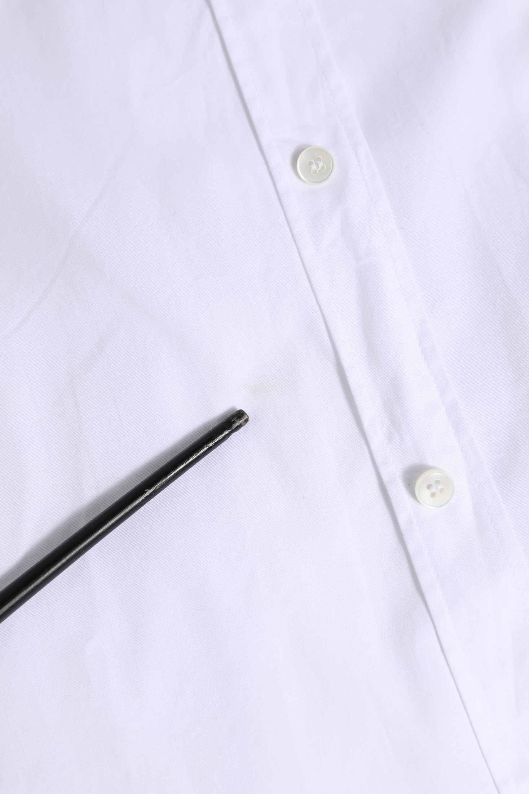 White Cotton GOLD Long Sleeves Dress Shirt