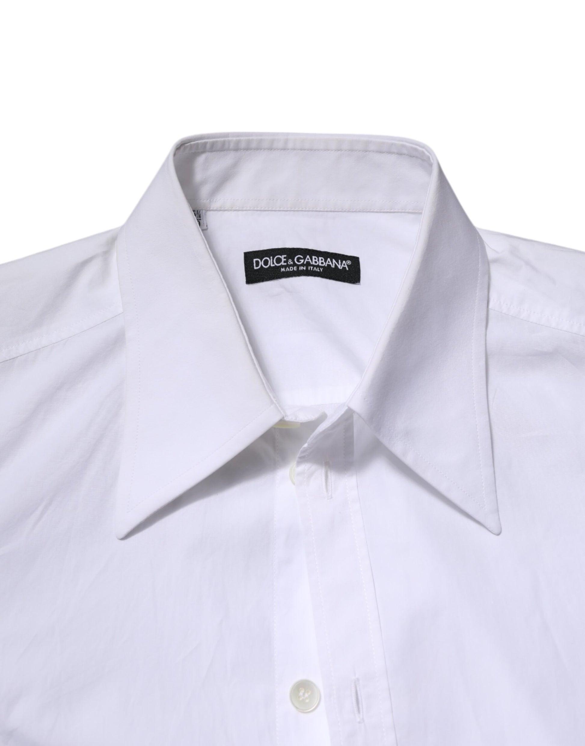 White Cotton Long Sleeves Dress Shirt