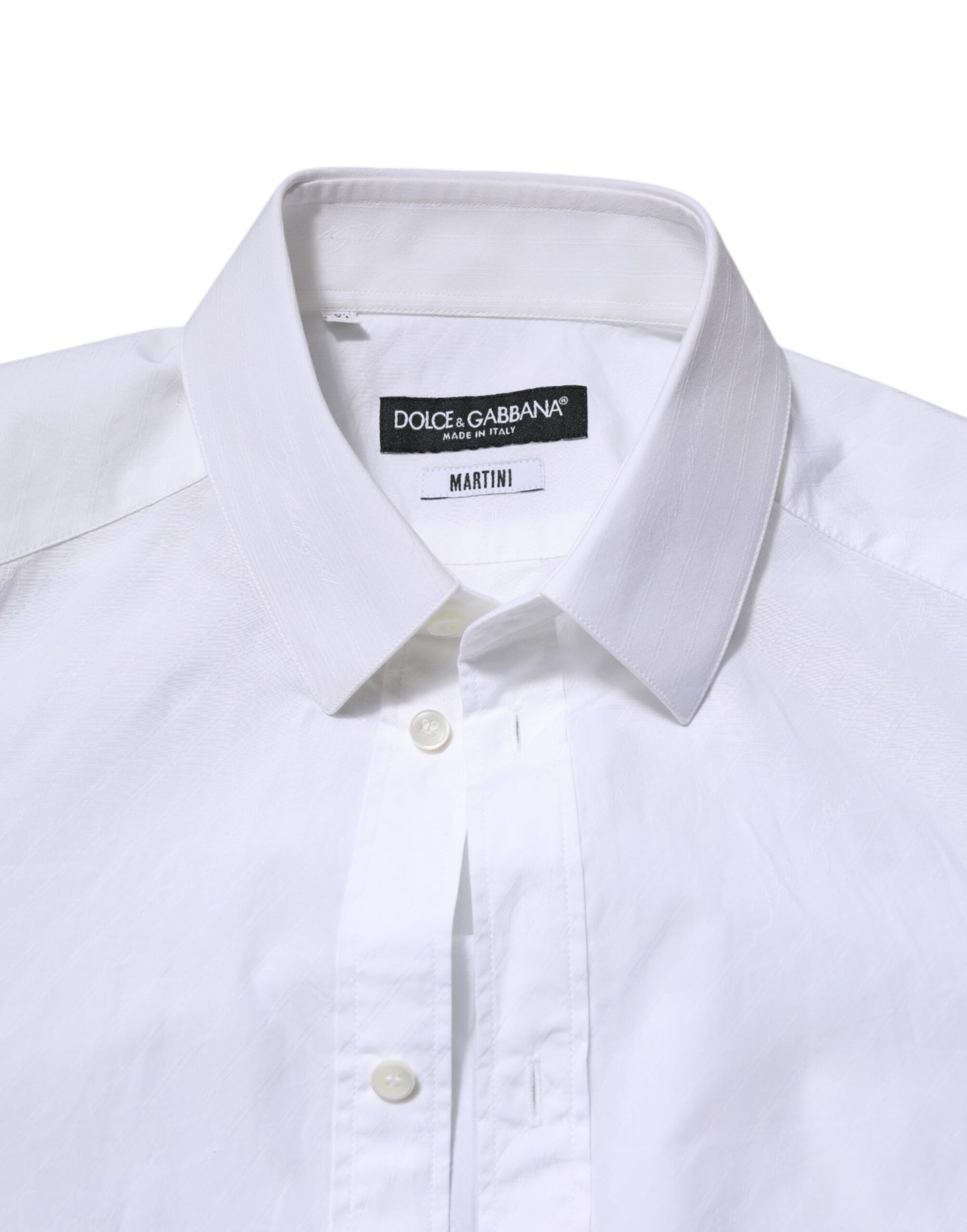 White Cotton MARTINI Long Sleeve Dress Shirt