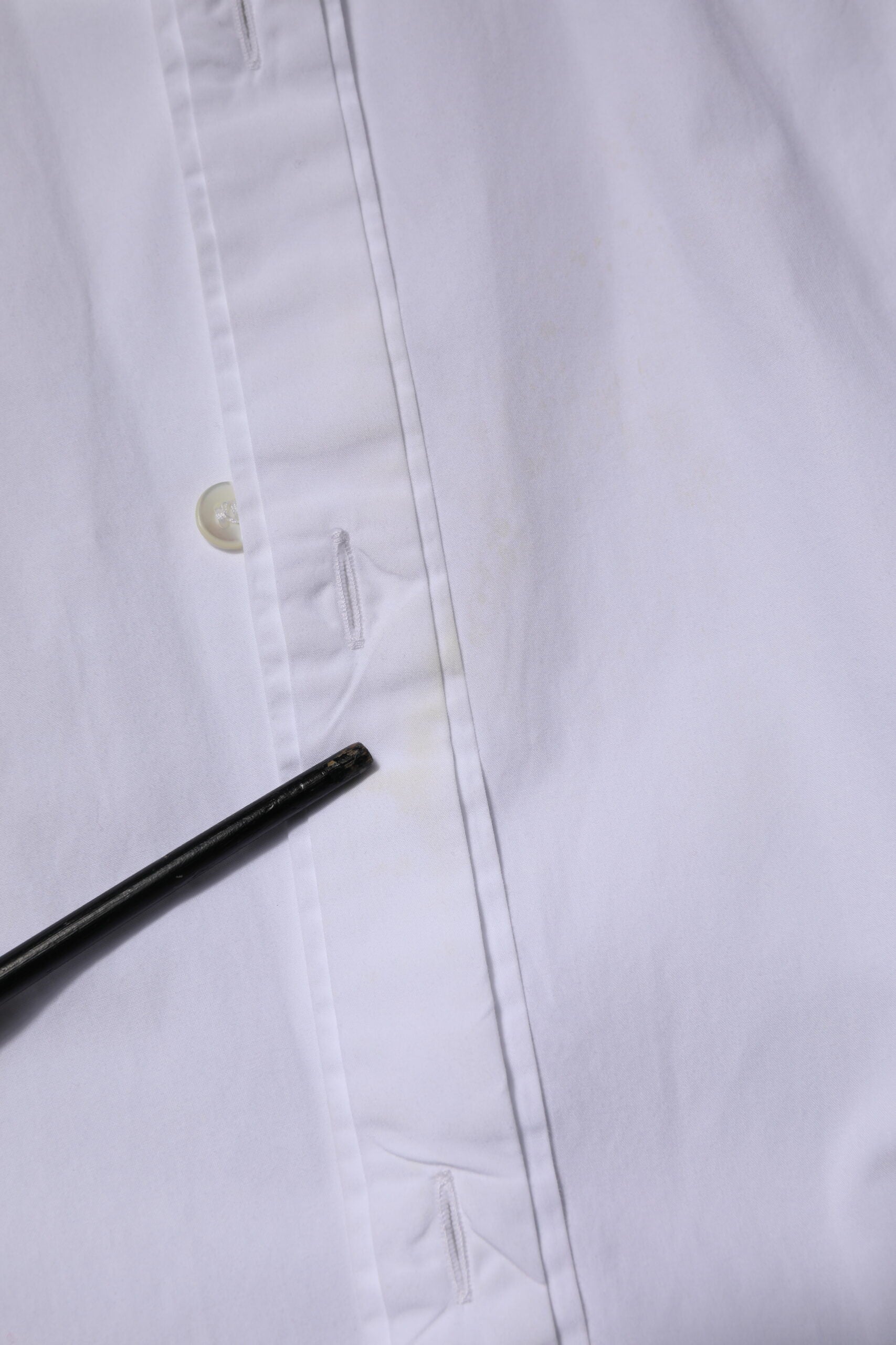 White Cotton GOLD Long Sleeves Dress Shirt