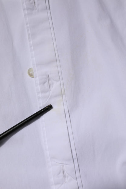 White Cotton GOLD Long Sleeves Dress Shirt