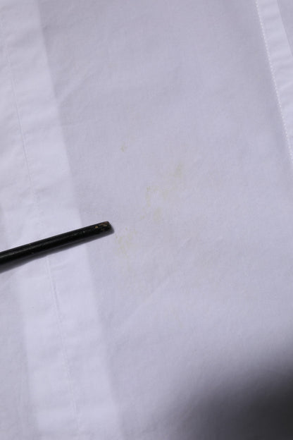 White Cotton GOLD Long Sleeves Dress Shirt