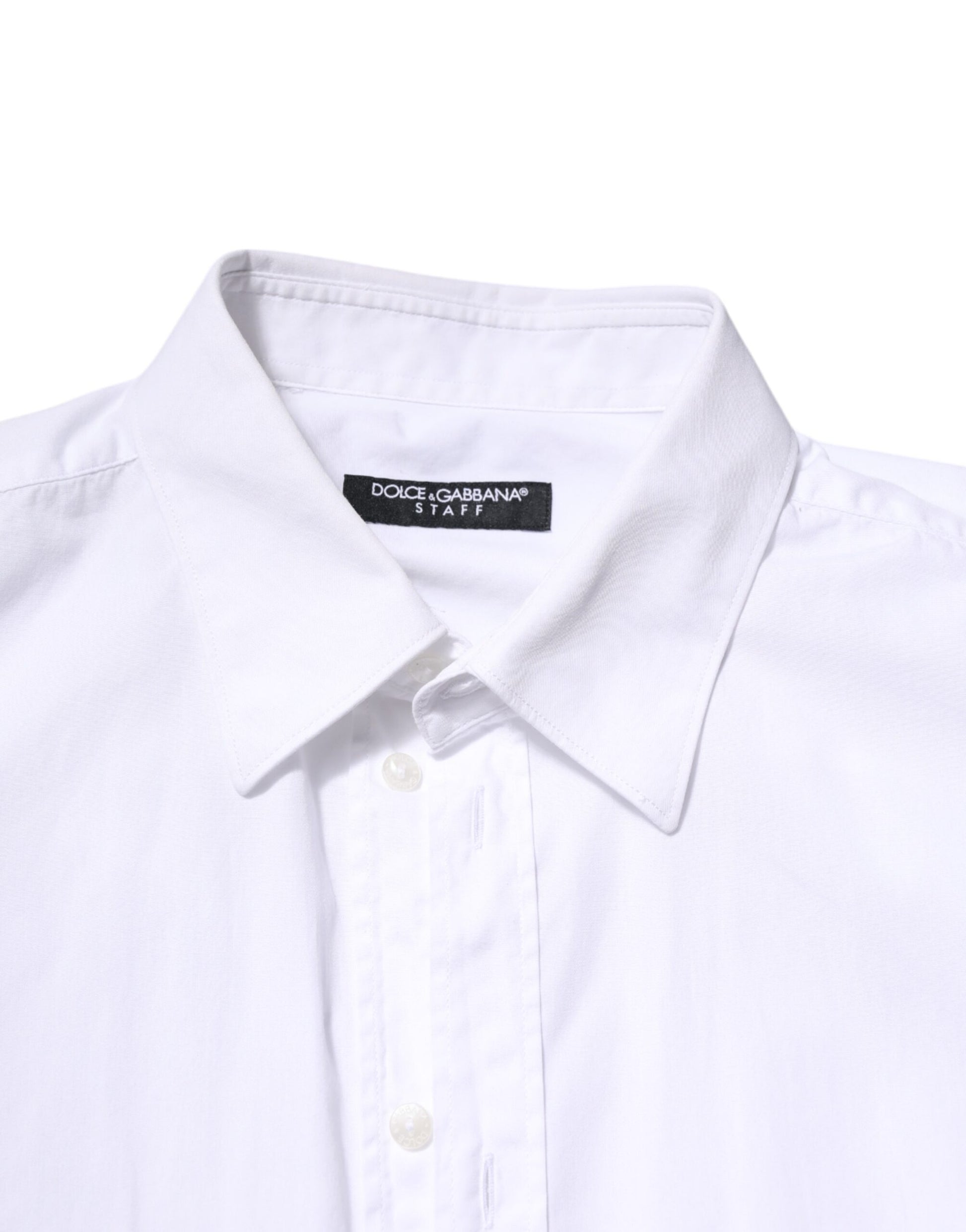 White Cotton STAFF Long Sleeves Dress Shirt