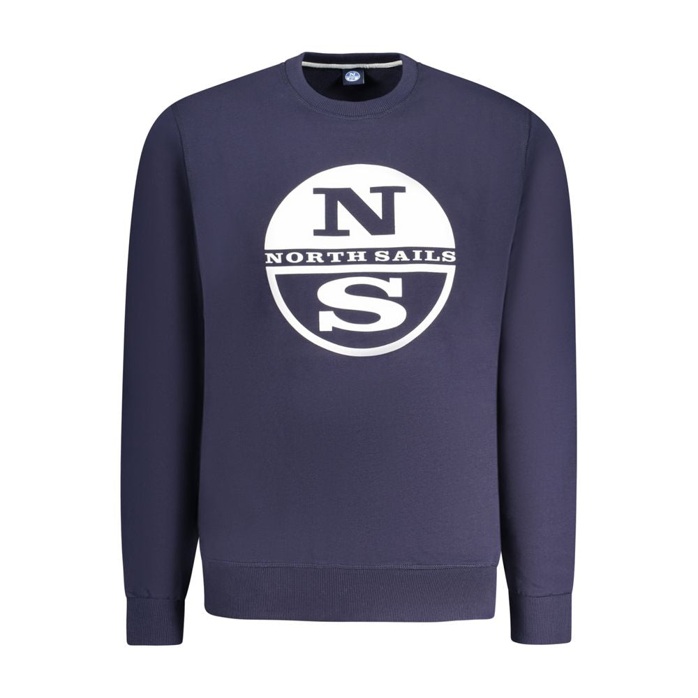 Blue Cotton Men Sweatshirt