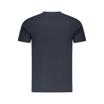 Blue Cotton Men T-Shirt