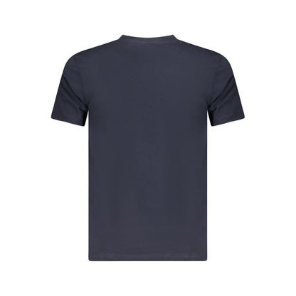 Blue Cotton Men T-Shirt