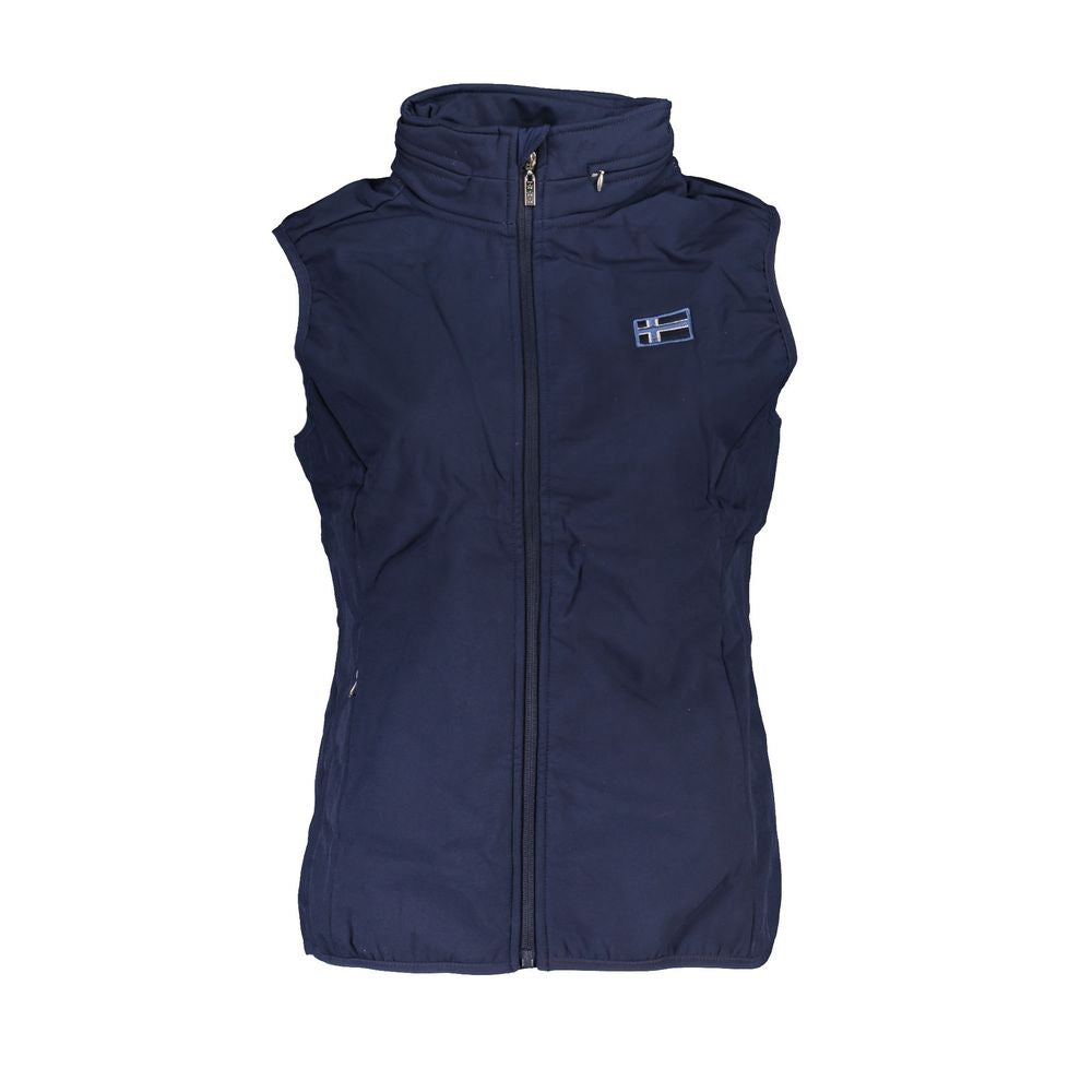 Blue Polyester Women Jacket