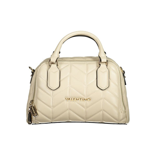 Beige Polyethylene Women Handbag
