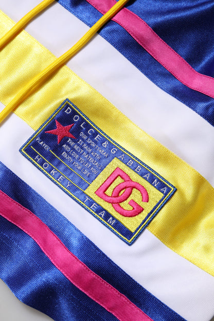 Multicolor Polyester Long Sleeves V-Neck Top