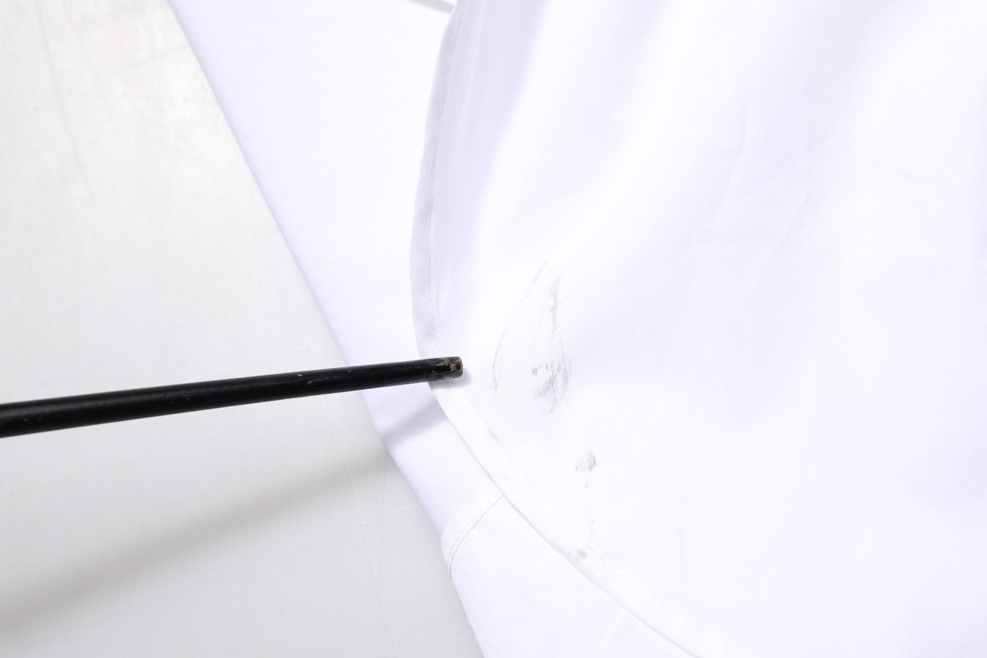 White Cotton Collared Shirt Long Sleeve Top