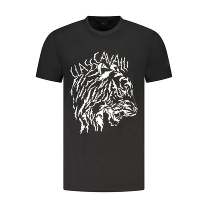 Black Cotton Men T-Shirt