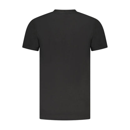Black Cotton Men T-Shirt