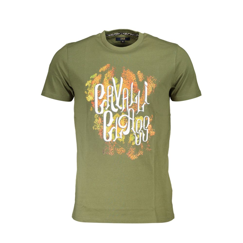 Green Cotton Men T-Shirt