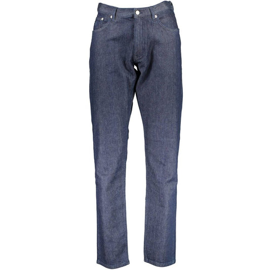 Vaqueros de algodón azul para hombre