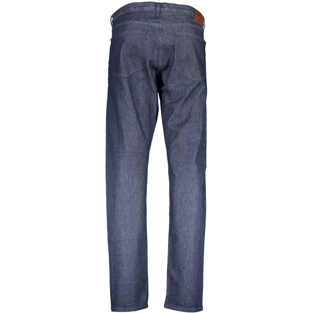 Vaqueros de algodón azul para hombre