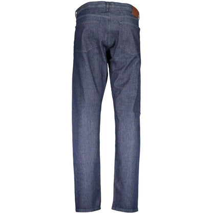Vaqueros de algodón azul para hombre
