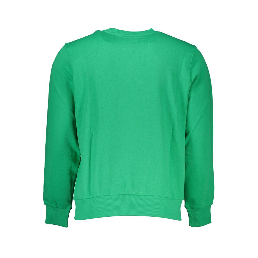 Green Cotton Men Sweater