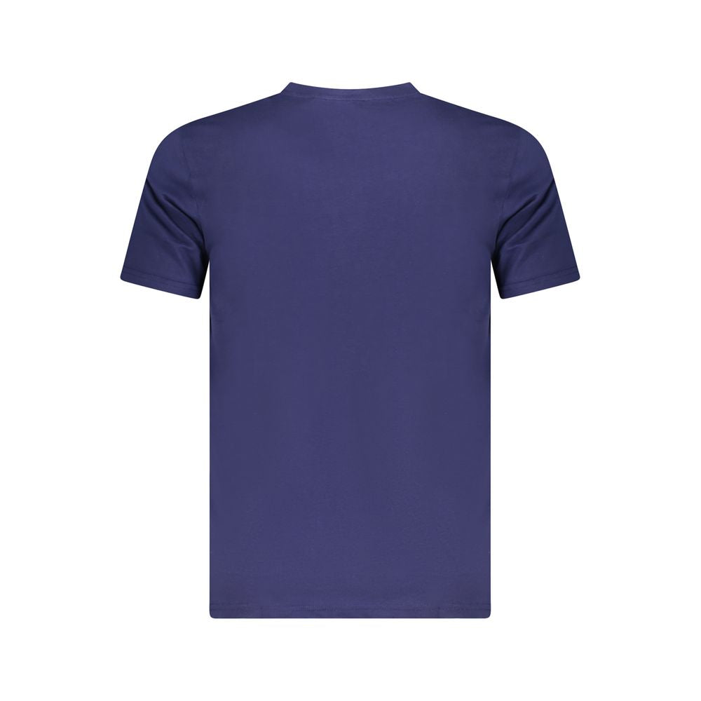 Blue Cotton Men T-Shirt