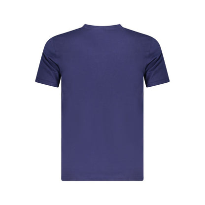 Blue Cotton Men T-Shirt