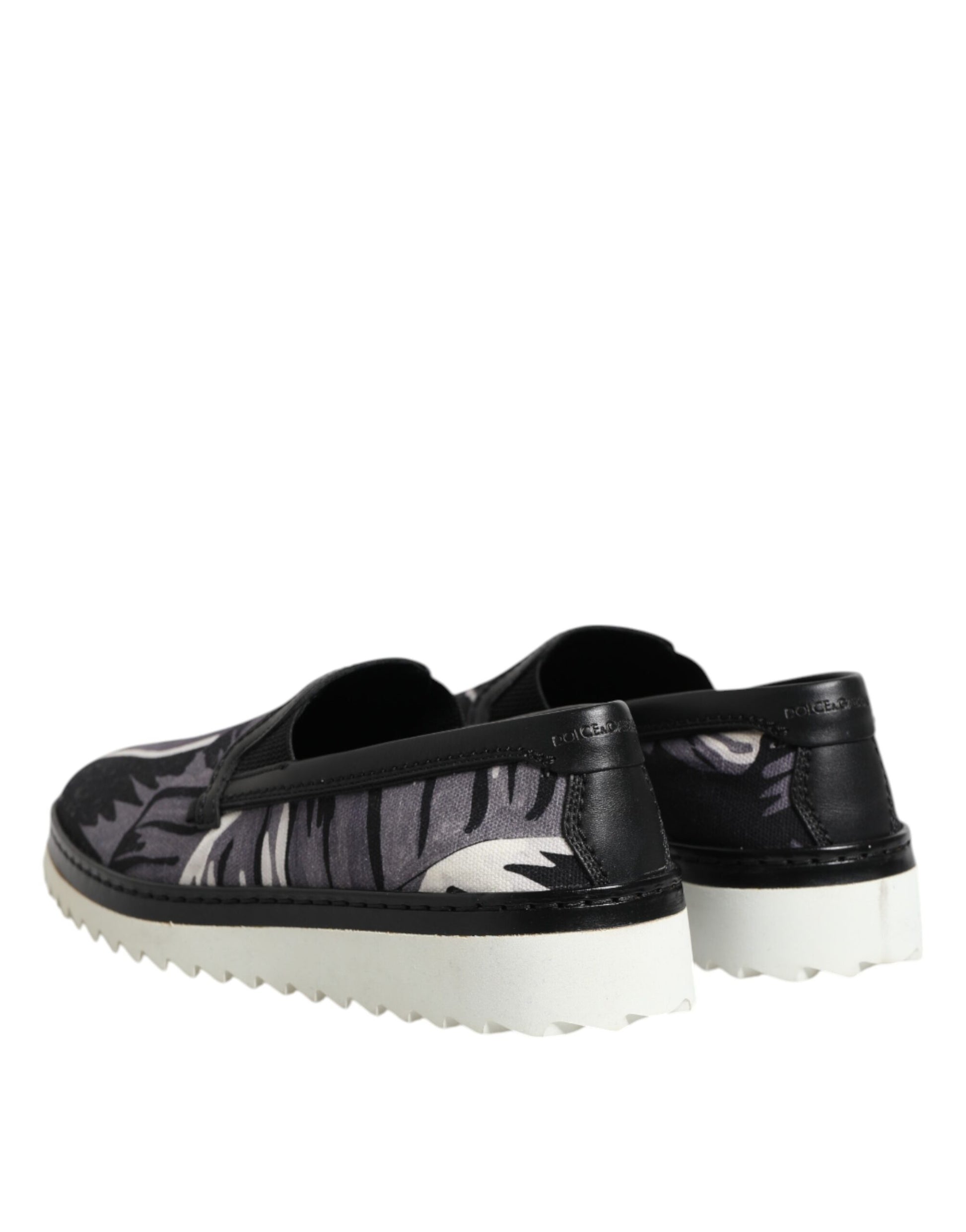 Black Tropical Slip On Men Sneakers Shoes