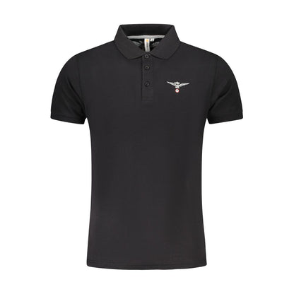 Black Cotton Polo Shirt