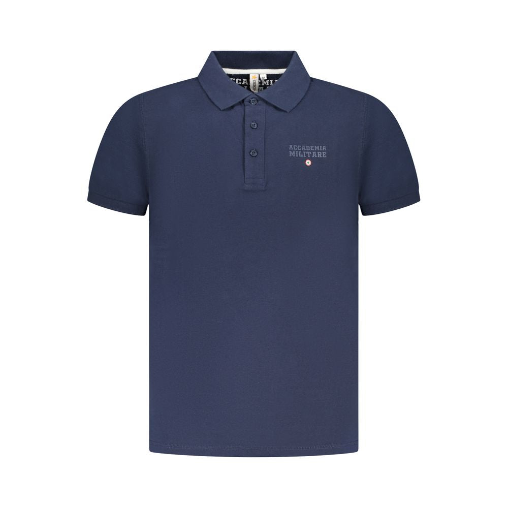 Blue Cotton Polo Shirt