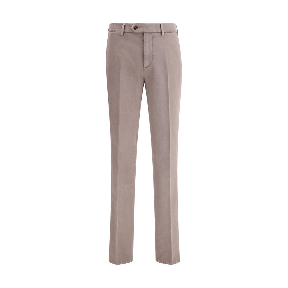 Gray Cotton Casual Pants