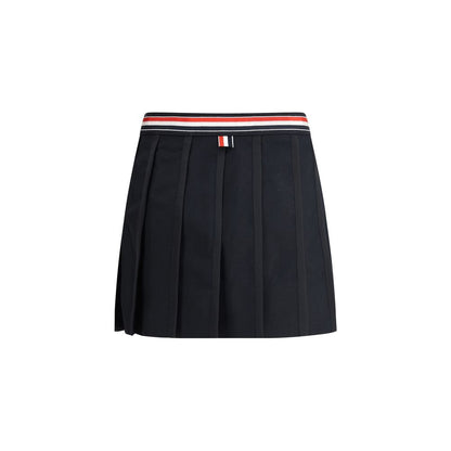 Black Wool Mini Skirt