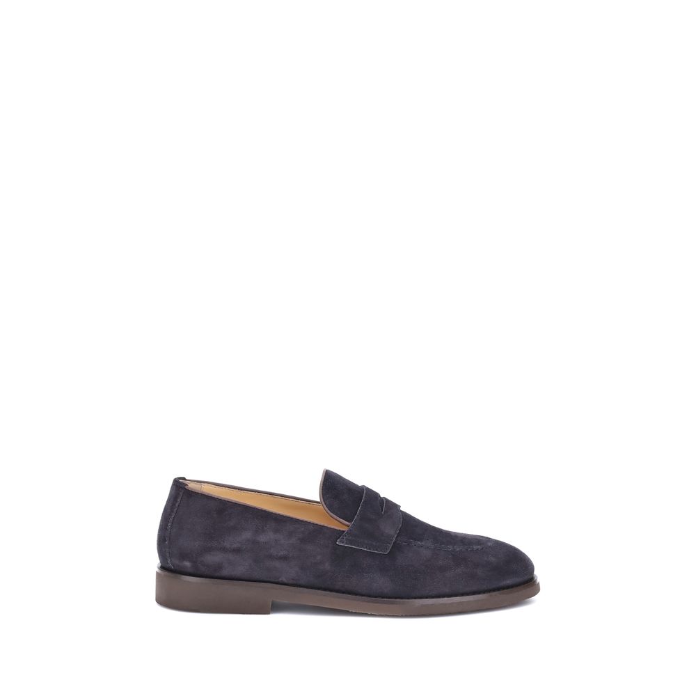 Blue Rubber Slip-On Loafers