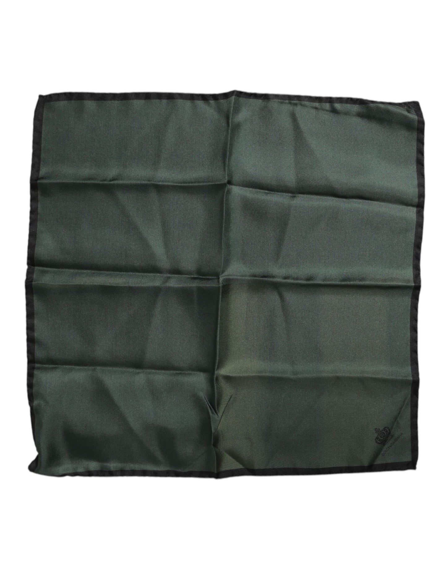Green DG Crown Silk Square Men Foulard Scarf