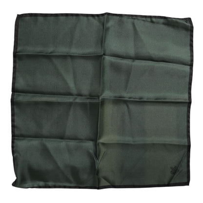 Green DG Crown Silk Square Men Foulard Scarf