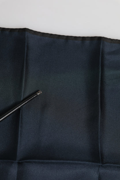 Blue DG Crown Silk Square Men Foulard Scarf