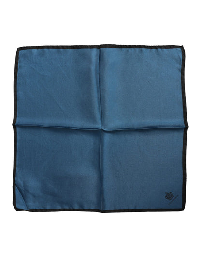 Blue DG Crown Silk Square Men Foulard Scarf