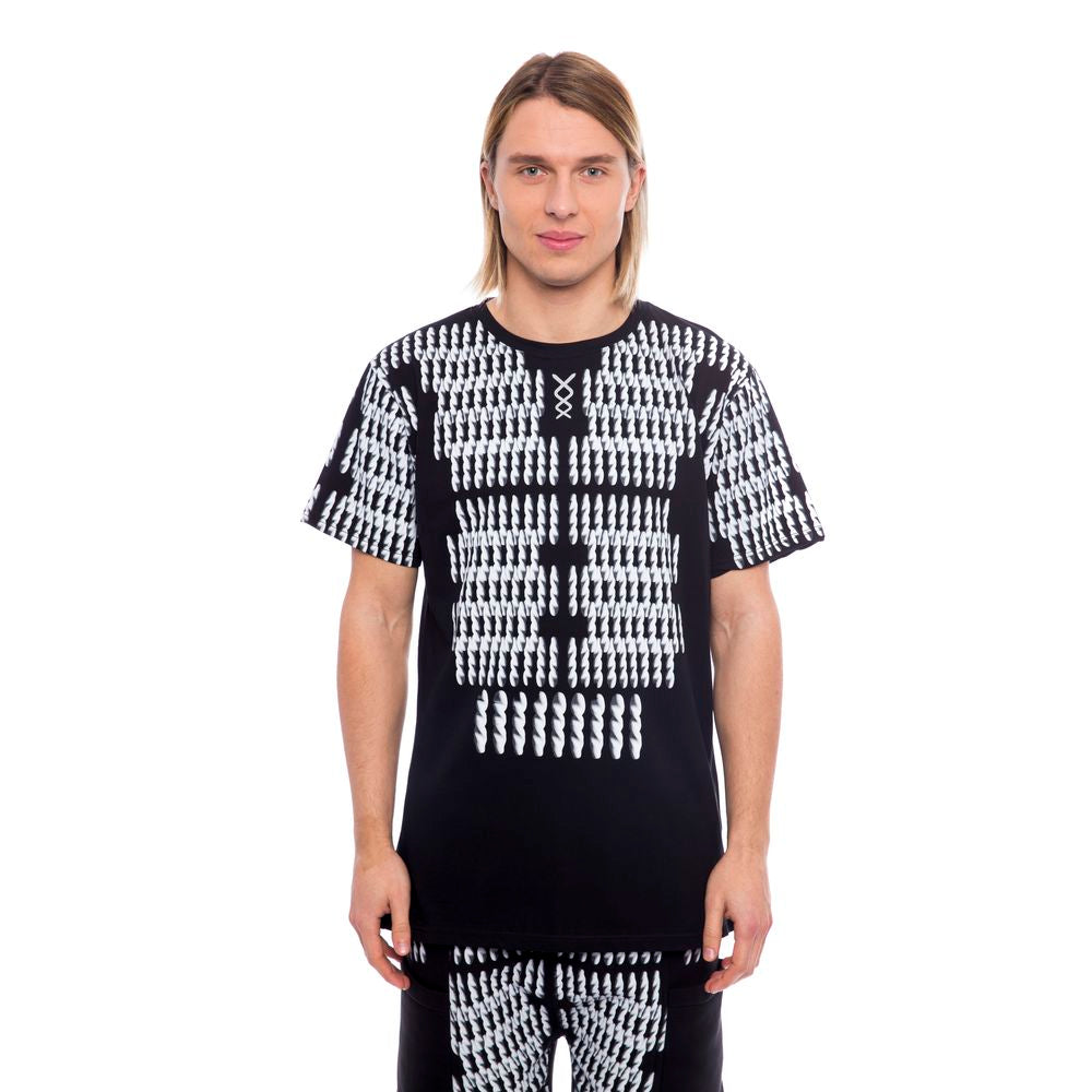 Schwarzes Baumwoll-T-Shirt für Herren