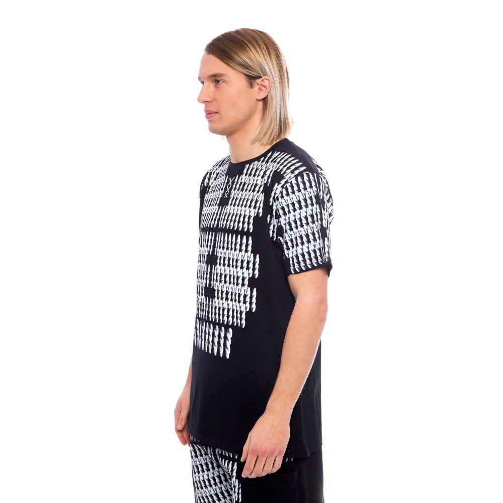 Schwarzes Baumwoll-T-Shirt für Herren